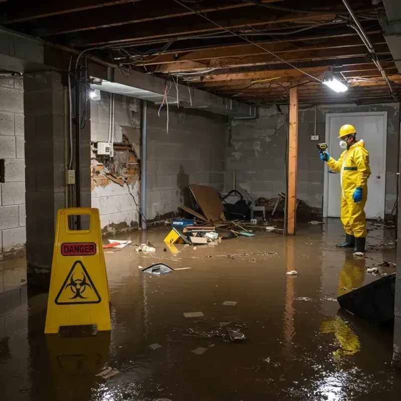 Flooded Basement Electrical Hazard in Calabash, NC Property